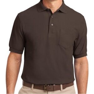 Men’s 3X DXL Harbor Bay Brown Polo Shirt